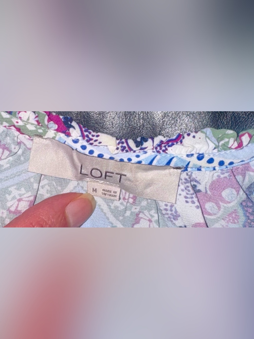LOFT Multicolor Babydoll Dress with Floral and Paisley Patterns - Picture 5 of 5